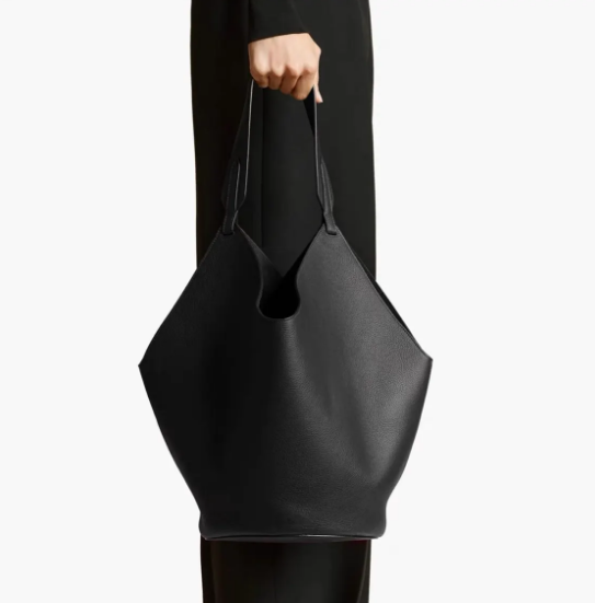 Grain leather handbag