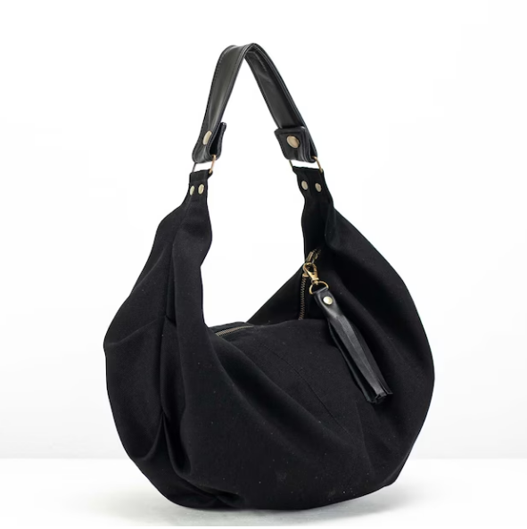 Black canvas bag