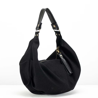 Black canvas bag