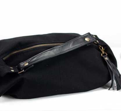 Black canvas bag