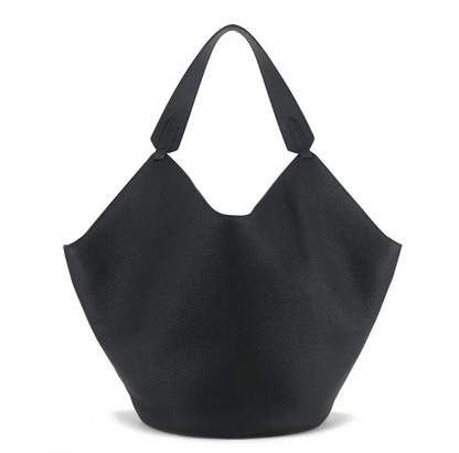 Grain leather handbag