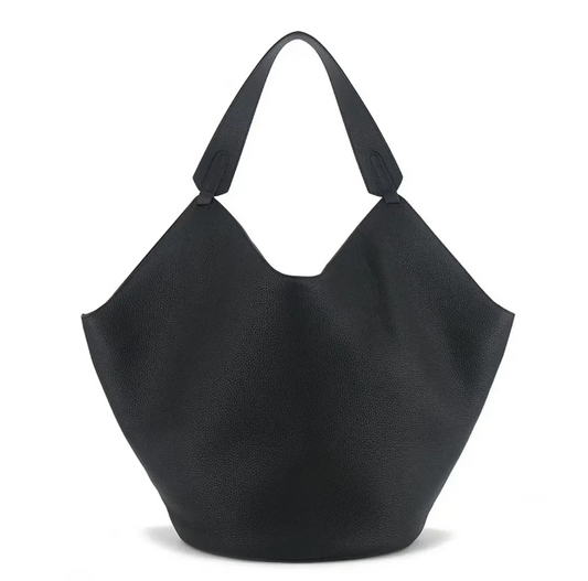 Grain leather handbag