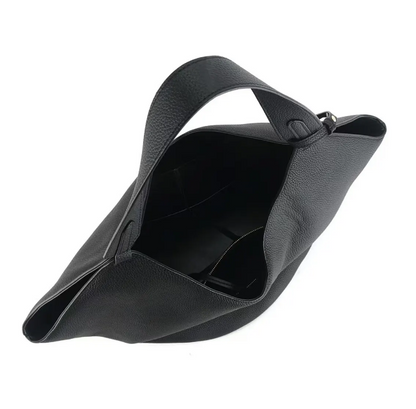 Grain leather handbag