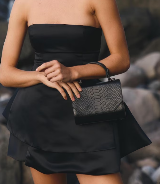 Chic Black Python Bag