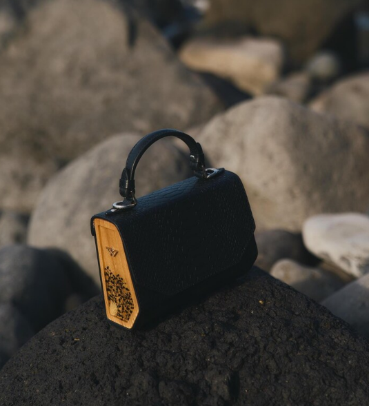 Chic Black Python Bag