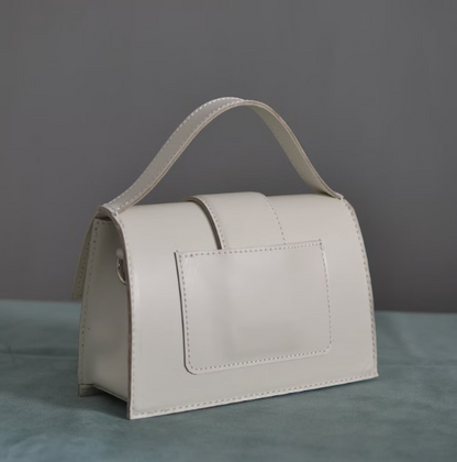 Cream Small Leather Handbag